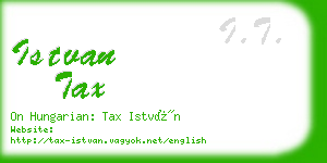 istvan tax business card